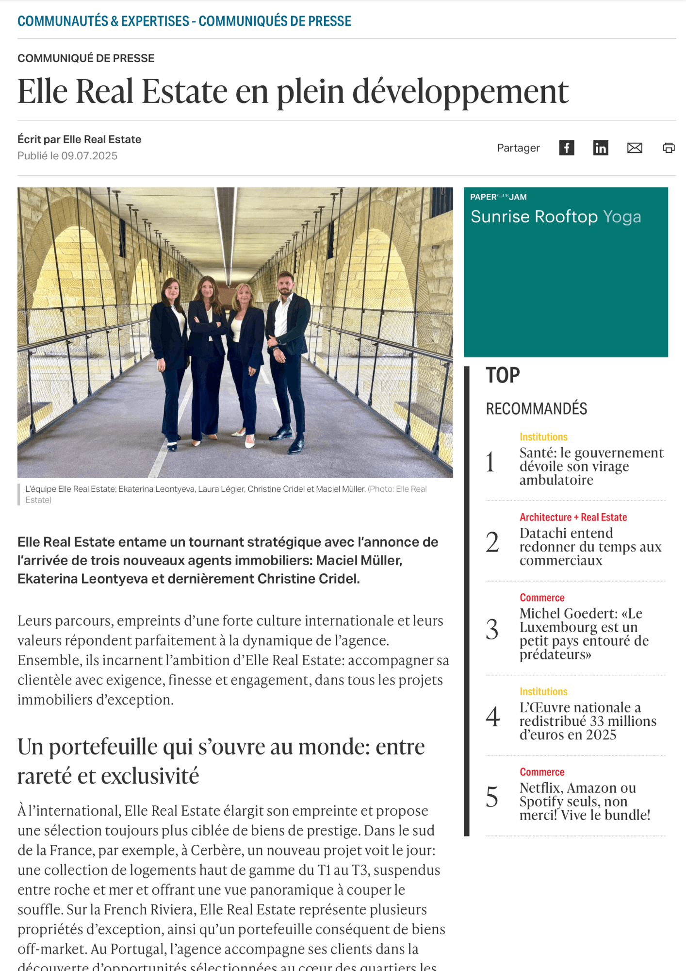 Elle Real Estate is expanding rapidly